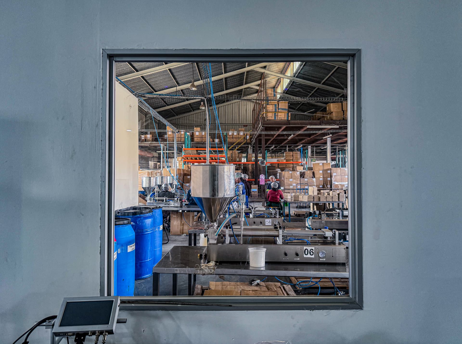 View into the filling and packing floor